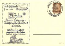Leipzig - Leipziger Briefmarkenbörse 1936 - Ganzsache