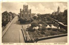 Gross-Gerau - Adolf Göbelstraße mit Synagoge - Judaika