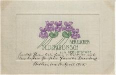 Geburtstag - Prägekarte