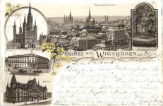 Gruss aus Wiesbaden - Litho