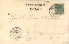 Gruss vom Rhein - Rheinfels mit Dampfer Hansa - Litho