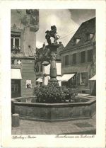 Offenburg in Baden - Löwenbrunnen am Fischmarkt