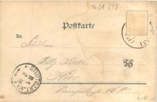 Gruß vom Waldhaus auf dem Hasenberg - Litho