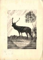 Hirsch - handgemalt