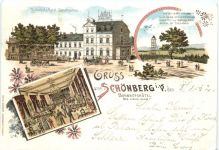 Gruss aus Schönberg im Vogtland - Litho