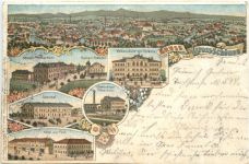 Gruss aus Gross-Schönau in Sachsen - Litho