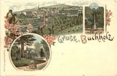 Gruss aus Buchholz in Sachsen - Litho