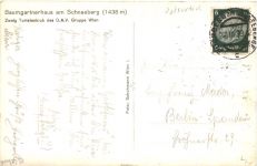 Baumgartnerhaus am Schneeberg