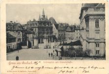 Gruss aus Ansbach - Schlossplatz mit Gewerbehalle