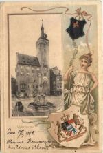 Würzburg - Rathaus - Litho