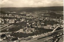 Walldürn im Odenwald vom Flugzeug
