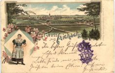 Gruss aus Aichach - Litho