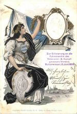 Buttenwiesen - Fahnenweihe 1899 - Litho