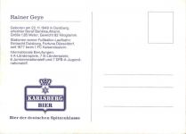 1. FC Kaiserslautern Rainer Geye mit Autogramm