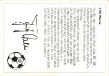 Fritz Walter mit Autogramm