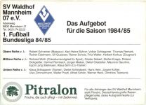 Waldhof Mannheim 1984/85