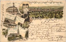 Gruss aus Müllheim in Baden - Litho
