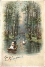 Gruss aus dem Spreewald - Litho - Halt gegen Licht