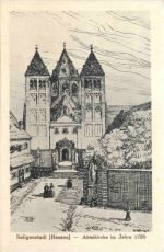 Seligenstadt am Main - Abteikirche im Jahre 1720