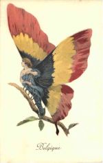 Belgique - Frau als Schmetterling