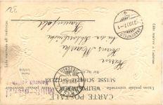 Zürich - KAserne - Litho - Prägekarte