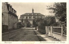 Herrnhut - Berthelsdorferstraße mit Kirche