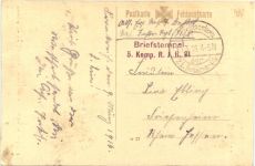 Kapt. Leutnant Weddigen - Kommandant U9 - Feldpost