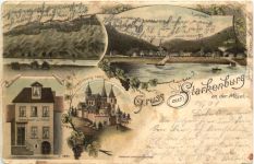 Gruss aus Starkenburg an der Mosel - Litho