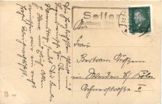Namenstag - Landpoststempel Seffern