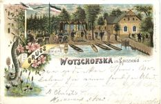 Gruss aus der Wotschofska im Spreewald - Litho
