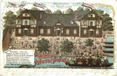 Gruss aus der Wotschofska im Spreewald - Litho