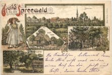 Gruß aus dem Spreewald - Litho