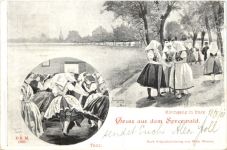 Gruß aus dem Spreewald - Kirchgang in Burg