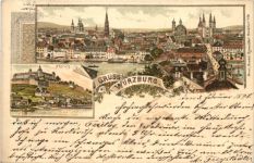 Gruss aus Würzburg - Litho