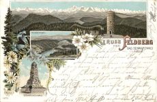 Gruss vom Feldberg im Schwarzwald - Litho