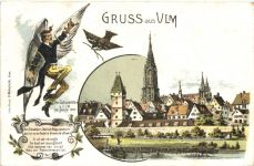 Gruss aus Ulm - Litho