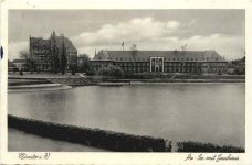 Münster in Westfalen - Aa See mit Gauhaus