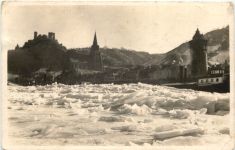 Der veireiste Rhein bei Oberwesel 1929