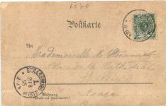 Gruss von der Yburg bei Baden-Baden - Litho
