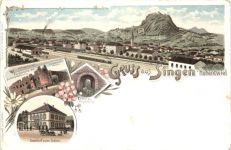 Gruss aus Singen Hohentwiel - Litho