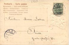Düren - Litho - Prägekarte