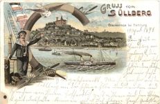 Blankenese - Gruss vom Süllberg - Litho