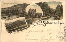 Gruss aus dem Schwarzathal - Litho
