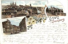 Gruss aus Bamberg - Litho