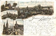 Gruß aus Bamberg - Litho