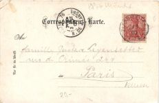 Schaffhausen - Gruss vom Rheinfall - Litho
