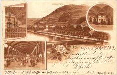 Gruss aus Bad Ems - Litho