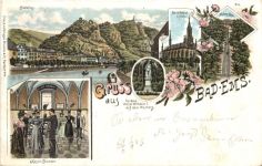 Gruss aus Bad Ems - Litho