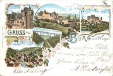 Gruss aus Burg an der Wupper - Litho