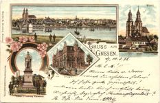 Gruss aus Gnesen - Litho